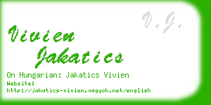 vivien jakatics business card